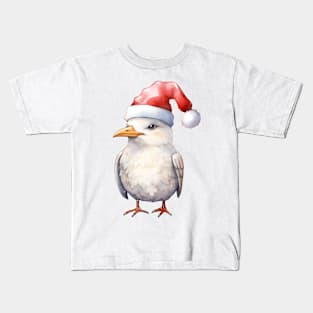 American Herring Gull in Santa Hat Kids T-Shirt